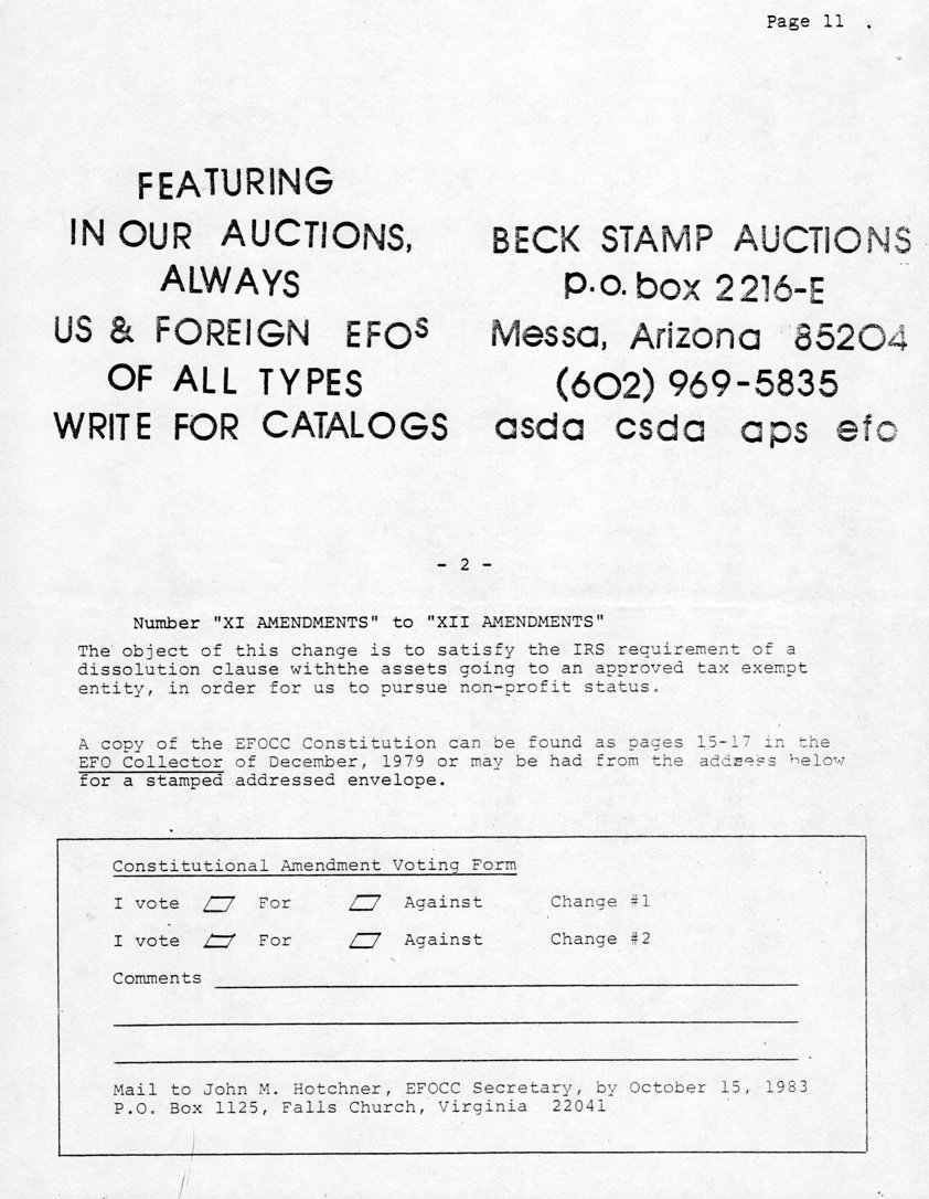 stamp errors, stamp errors, EFO, Beck Stamp Auctions