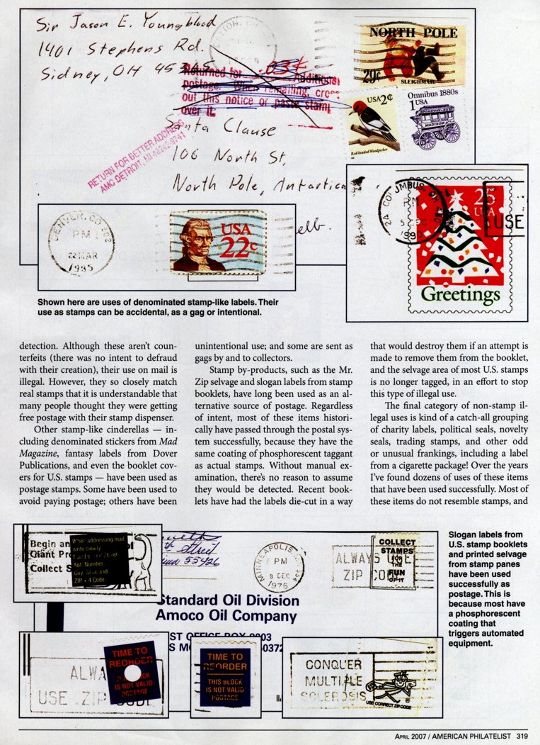 stamp errors, stamp errors, EFO, Youngblood, cinderellas, charity labels