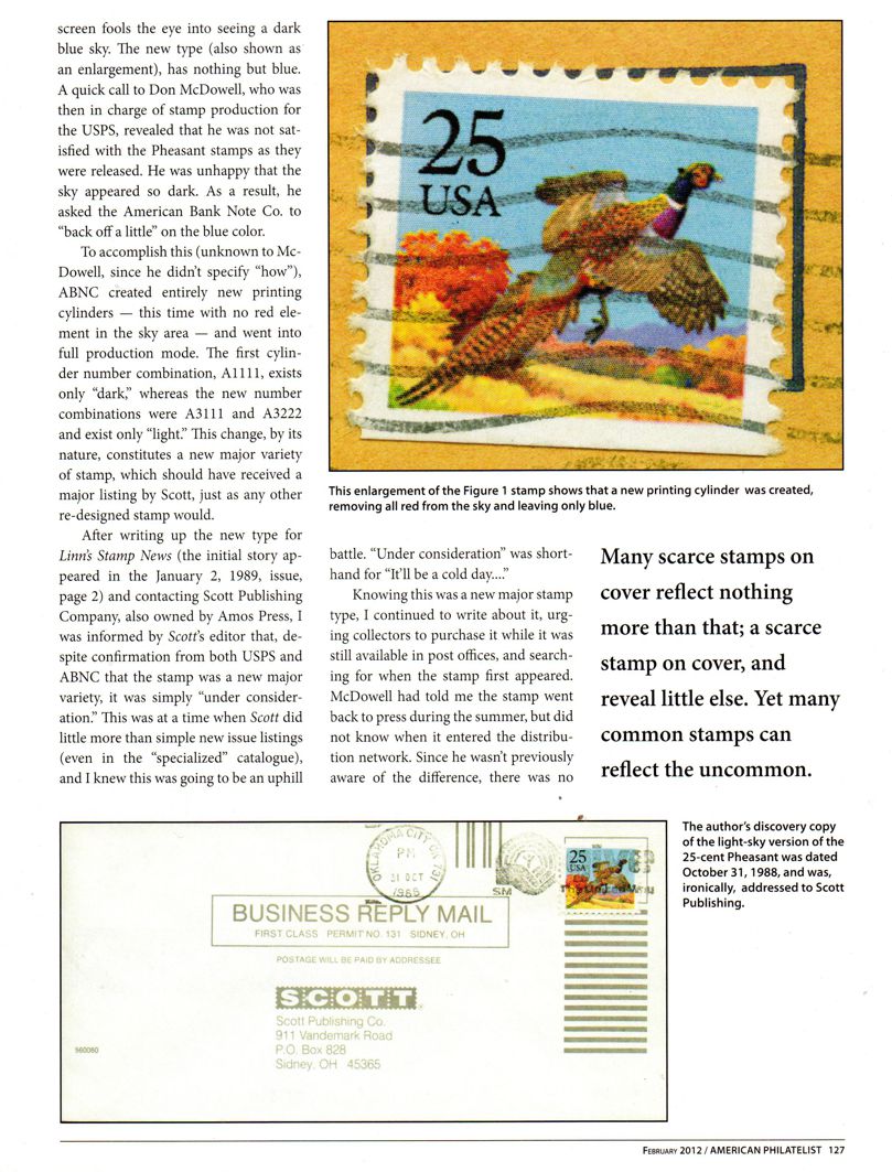 stamp errors, stamp errors, EFO, Youngblood, dark blue sky, McDowell, Linn's Stamp News