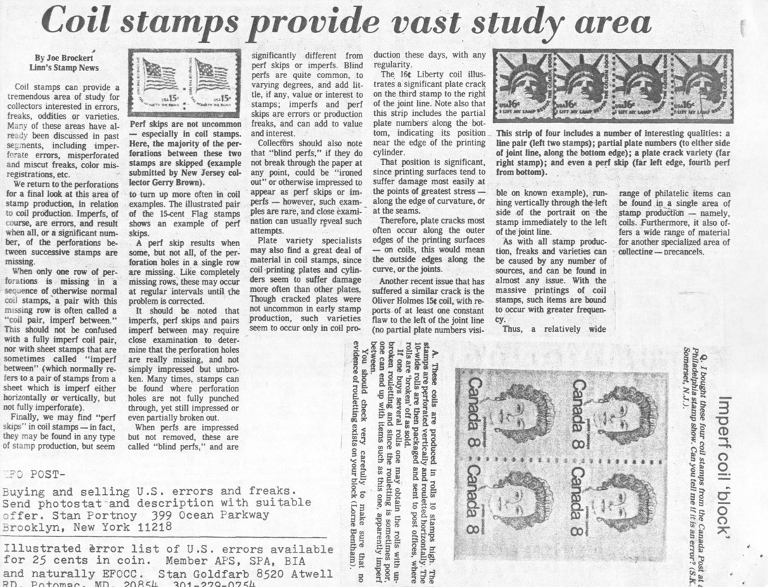 stamp errors, stamp errors, EFO, Flag, Spirit of 76, Blackstamps, Fort McHenry, Hotchner, Brockert, Linn's
