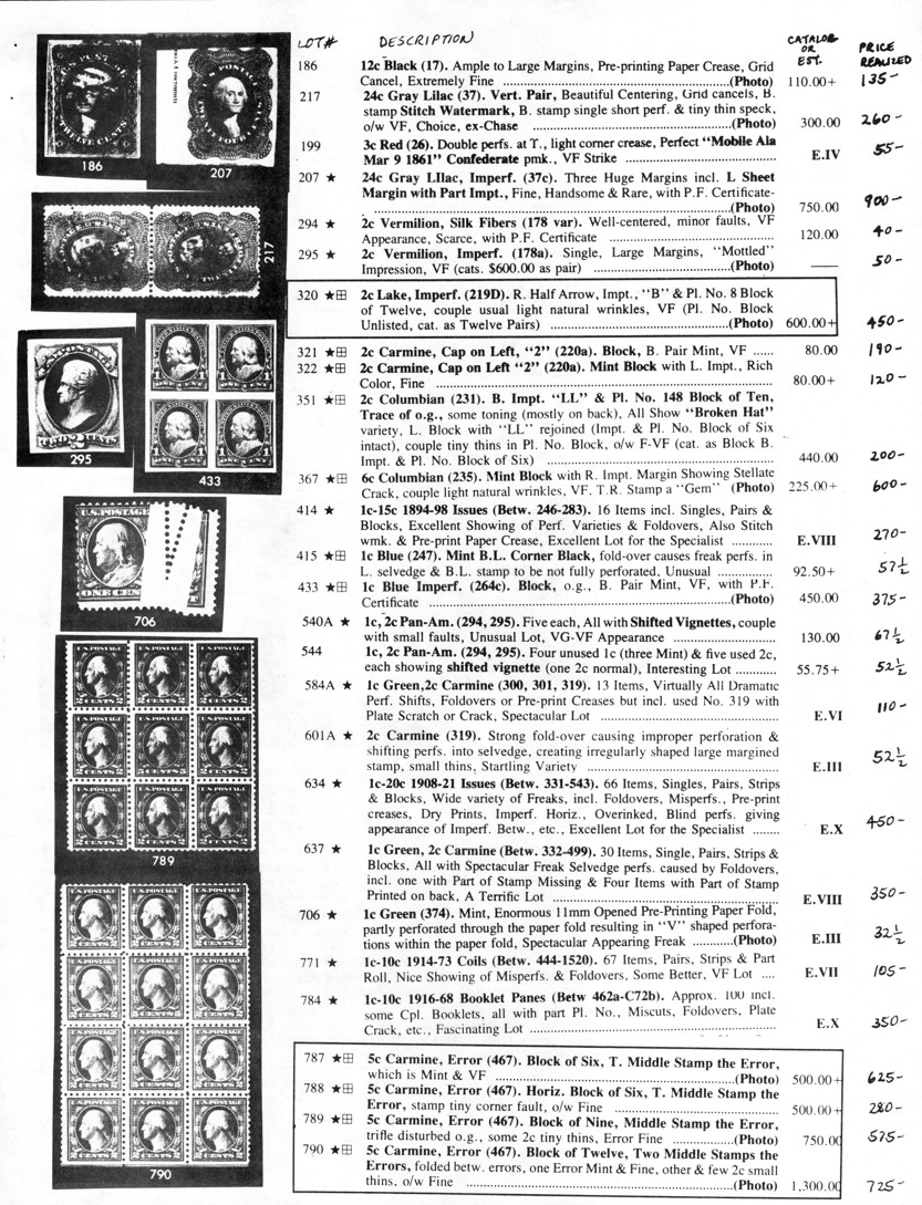 stamp errors, stamp errors, EFO, Scott 17, Scott 37, Scott 26, Scott 178, Scott 219, Scott 220, Scott 231, Scott 235, Scott 246, Scott 283, Scott 247, Scott 264, Scott 294, Scott 295, Scott 300, Scott 301, Scott 319, Scott 331, Scott 543, Scott 332, Scott 499, Scott 374, Scott 444, Scott 1520, Scott 462, Scott C72, Scott 467, Mobile, Columbian, Pan-Am