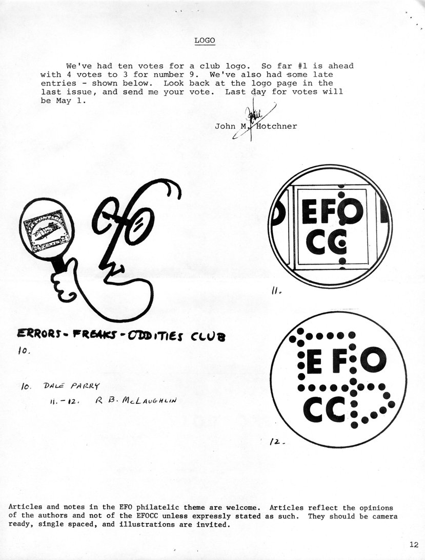 stamp errors, stamp errors, EFO, Hotchner, Logo, Parry, McLaughlin