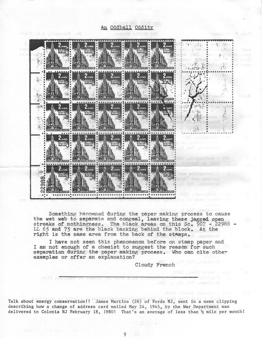 stamp errors, stamp errors, EFO, French, An Oddball Oddity, Scott 907