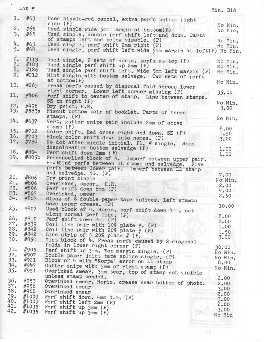 stamp errors, stamp errors, EFO, Scott 63, Scott 65, Scott 68, Scott 113, Scott 183, Scott 186, Scott 212, Scott 265, Scott 406, Scott 498, Scott 583, Scott 637, Scott 702, Scott 703, Scott 784, Scott 804, Scott 805, Scott 806, Scott 807, Scott 810, Scott 839, Scott 842, Scott 854, Scott 905, Scott 907, Scott 921, Scott 947, Scott 951, Scott 953, Scott 956, Scott 960, Scott 1009, Scott 1035