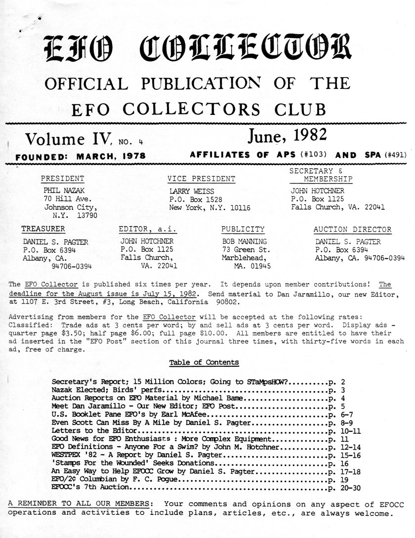 stamp errors, stamp errors, EFO, Hotchner, Nazak, Weiss, Pagter, Manning