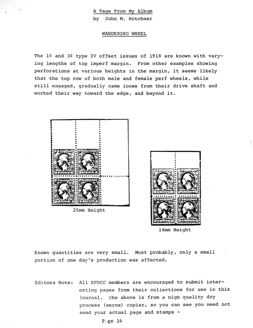 stamp errors, stamp errors, EFO, Hotchner, A Page From My Album, Wandering Wheel