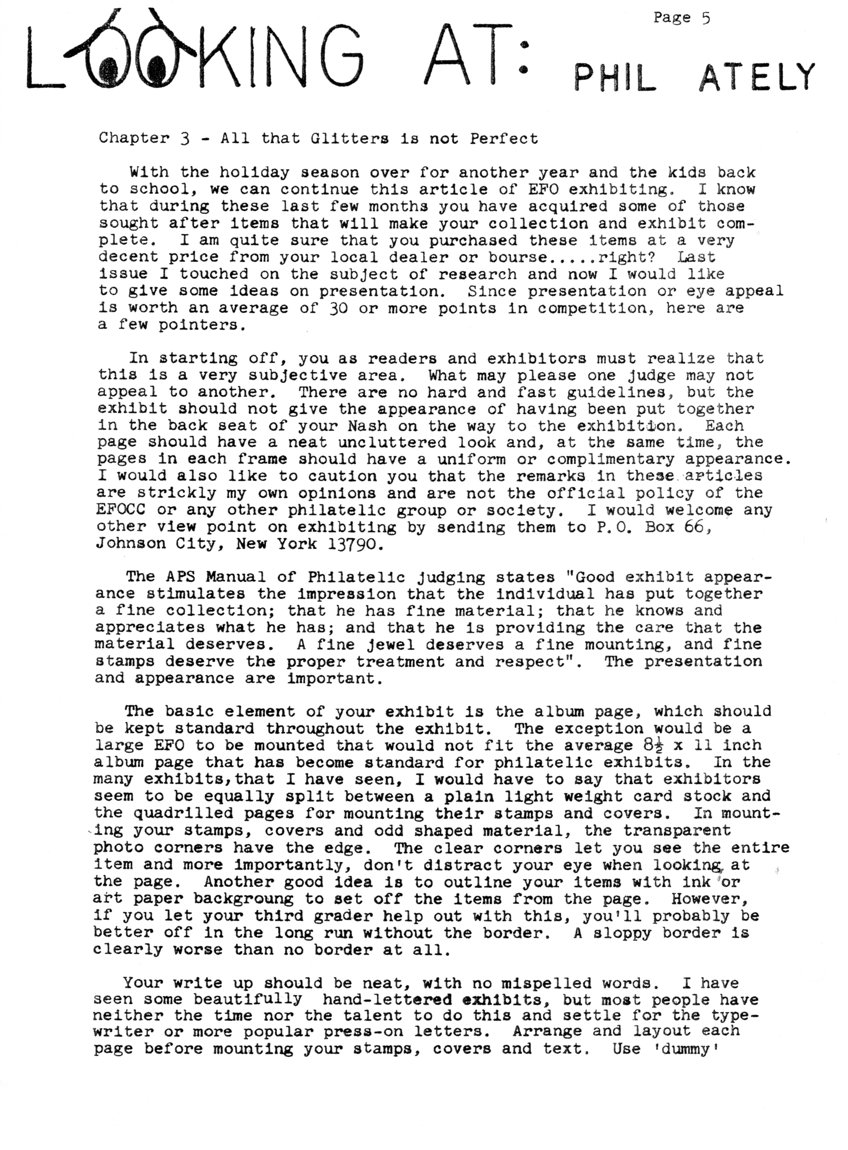 stamp errors, stamp errors, EFO, Nazak, Looking at Phil Ately, All that Glitters is not Perfect, exhibiting, APS Manual of Philatelic Judging