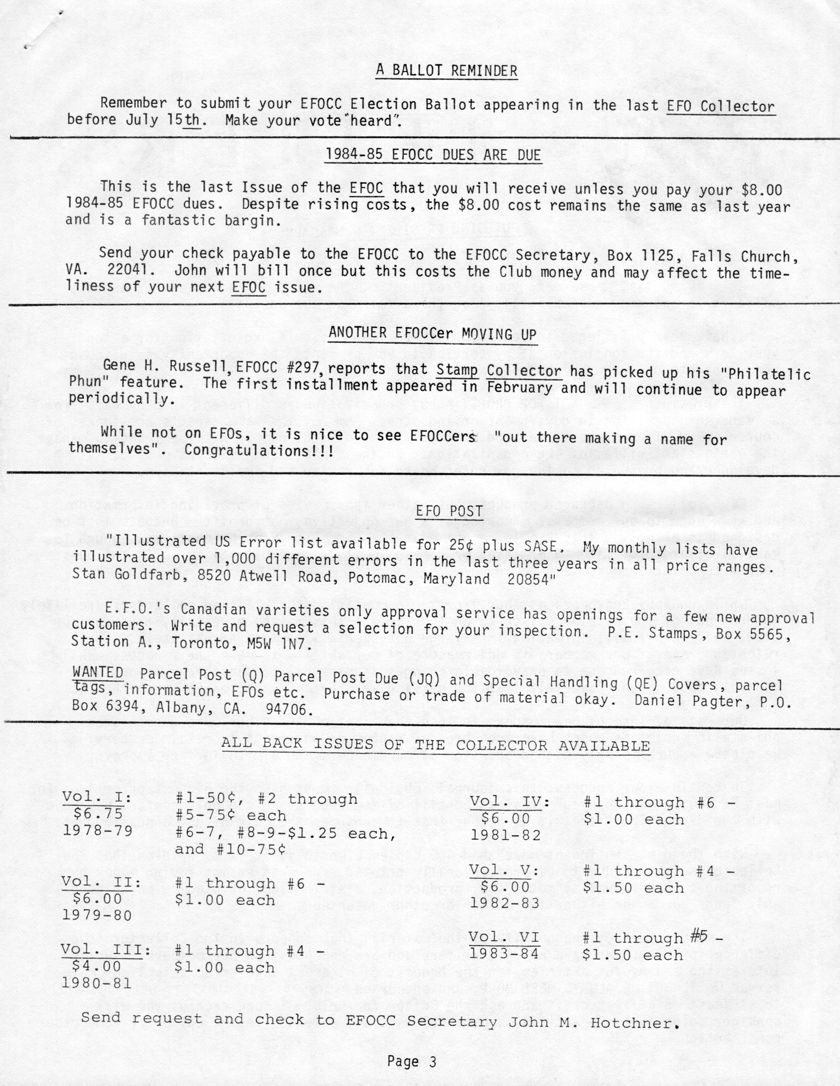 stamp errors, stamp errors, EFO, Goldfarb, P.E. Stamps, Pagter, Canadian varieties, Parcel Post, Parcel Post Due