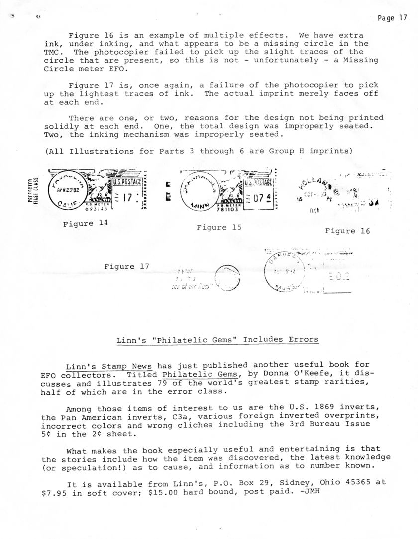 stamp errors, stamp errors, EFO, Linn's Philatelic Gems Includes Errors, Hotchner