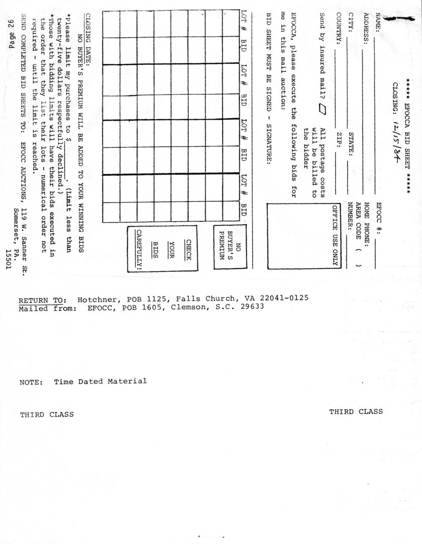 stamp errors, stamp errors, EFO