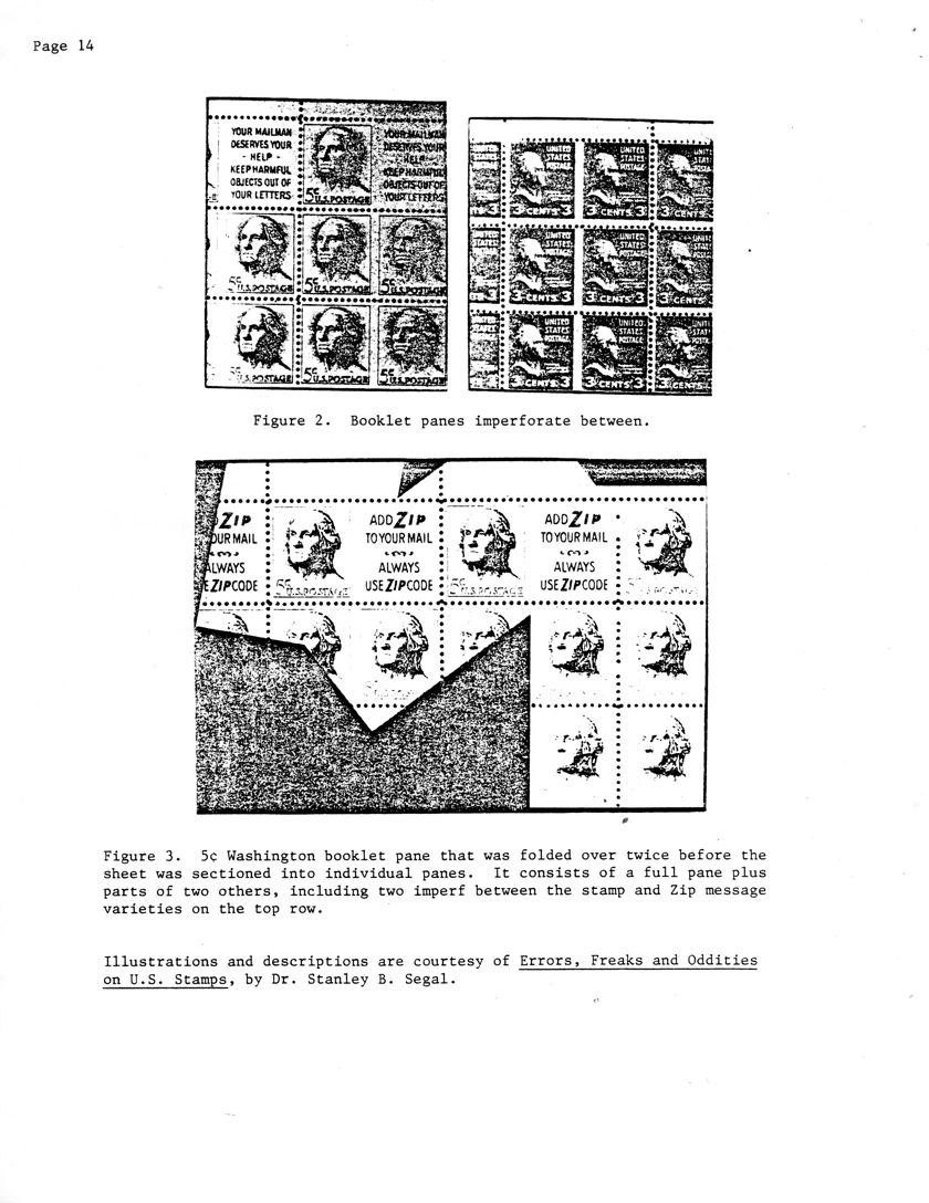 stamp errors, stamp errors, EFO, imperforate between, foldover twice