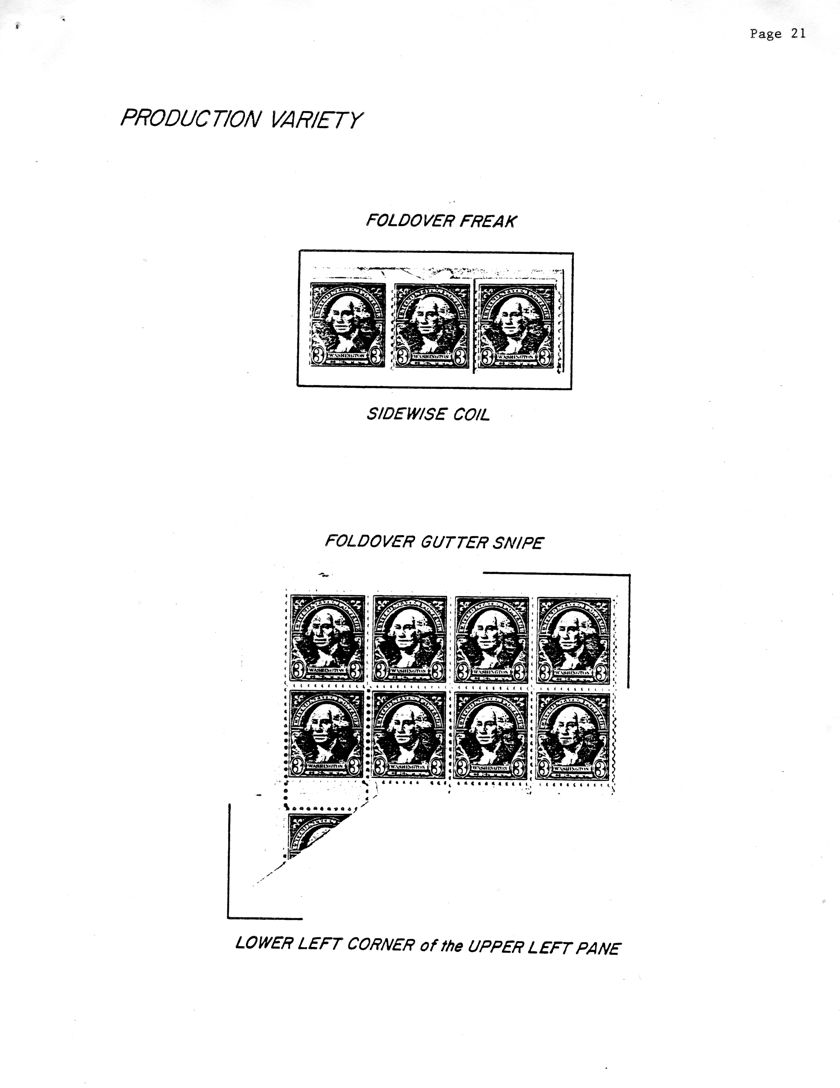 stamp errors, stamp errors, EFO, Production variety, foldover freak, foldover gutter snipe