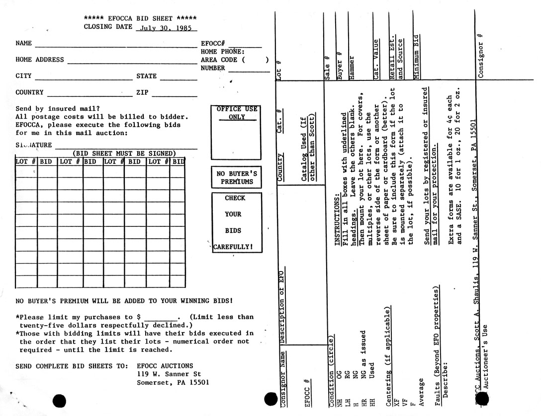 stamp errors, stamp errors, EFO