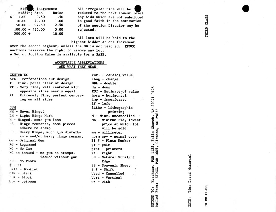 stamp errors, stamp errors, EFO