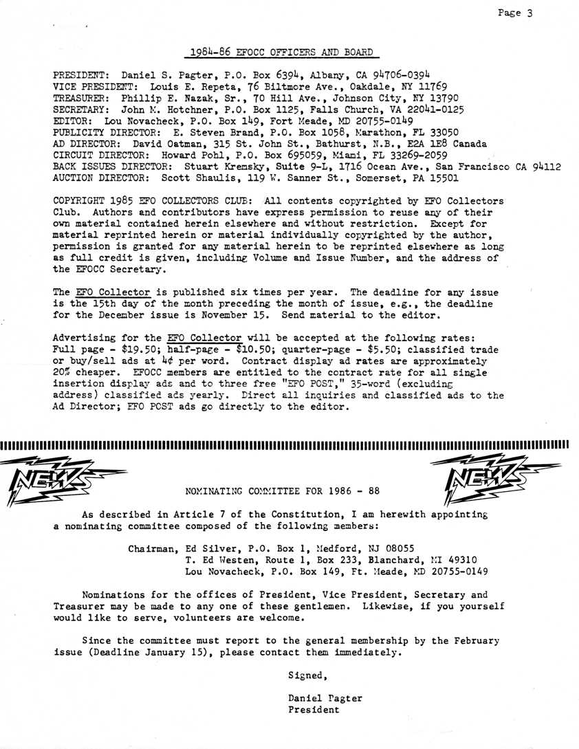 stamp errors, stamp errors, EFO, Pagter, Repeta, Nazak, Hotchner, Novacheck, Brand, Pohl, Oatman, Shaulis, Kremsky, Shaulis, nominating committee, silver, westen