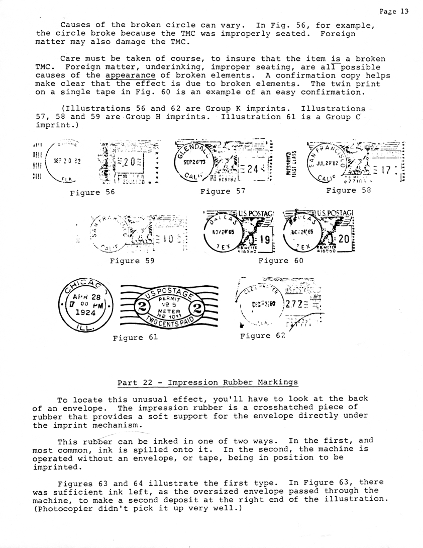 stamp errors, stamp errors, EFO, Impression Rubber Markings