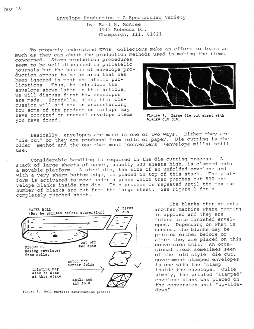 stamp errors, stamp errors, EFO, McAfee, Envelope Production = A Spectacular Variety